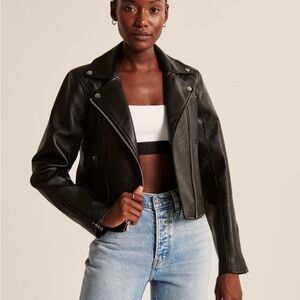 Abercrombie and Fitch Vegan Leather Moto Jacket